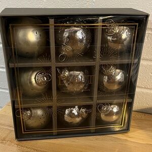 Mercury glass vintage inspired ornament set